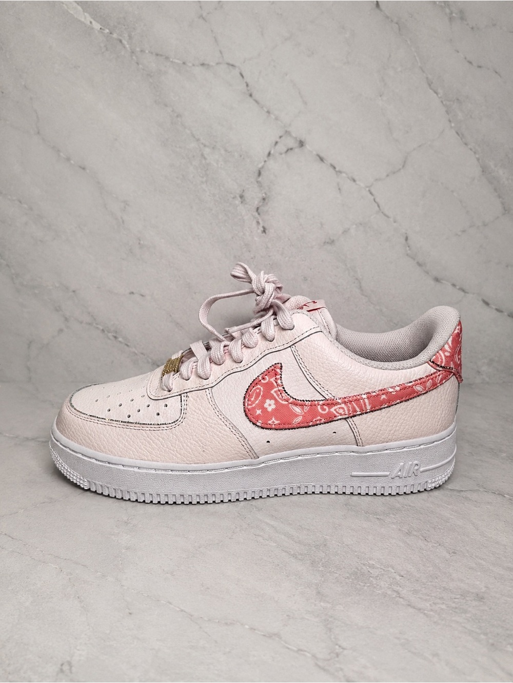 Custom Nike Air Force 1 Pink Paisley Crystal Sneakers | Women’s 9.5 - Picture 2 of 10
